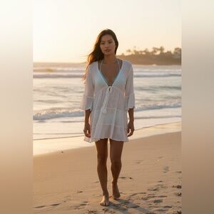 Blue Island Bathing Suit Cover Up Size L